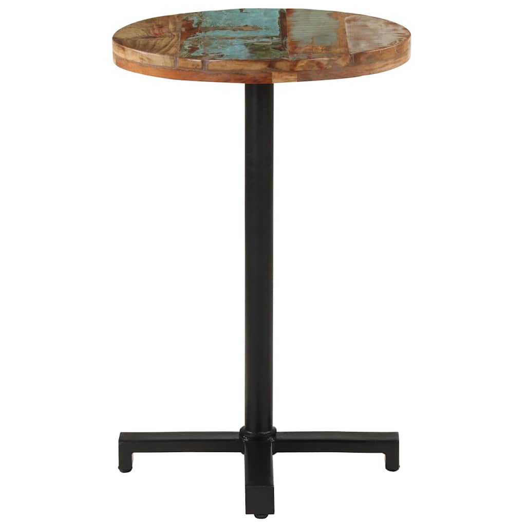 Tavolo da Bistrot Rotondo Ø50x75 cm Legno Massello di Recupero | homemem39