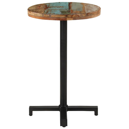Tavolo da Bistrot Rotondo Ø50x75 cm Legno Massello di Recupero | homemem39