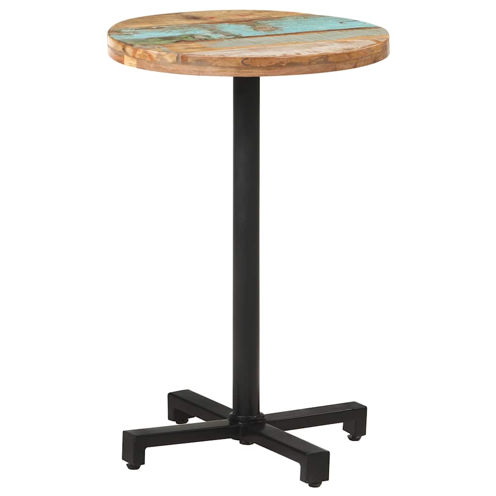 Tavolo da Bistrot Rotondo Ø50x75 cm Legno Massello di Recupero | homemem39