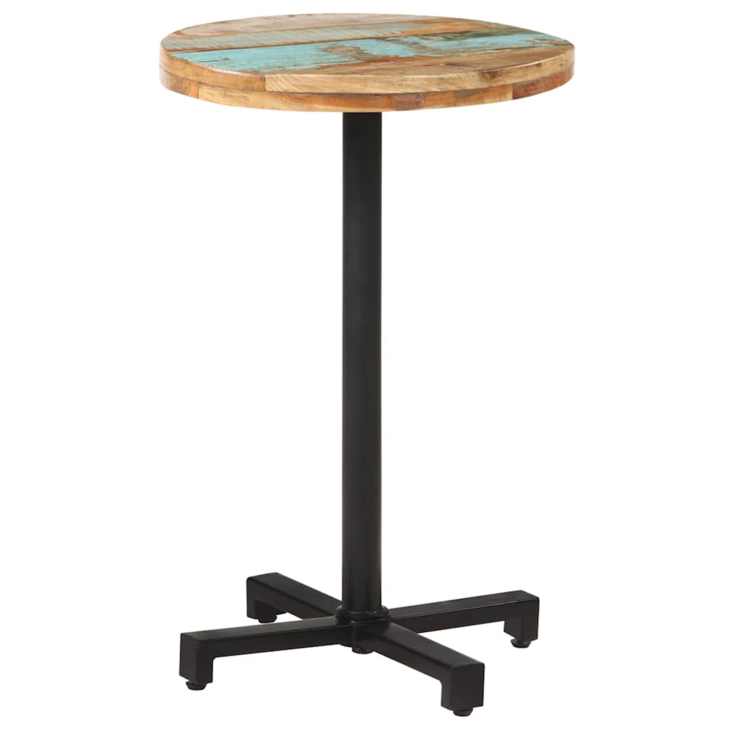 Tavolo da Bistrot Rotondo Ø50x75 cm Legno Massello di Recupero | homemem39