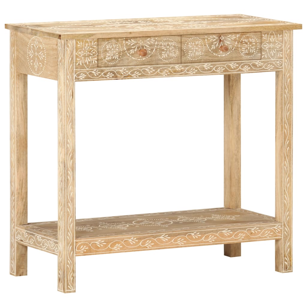 Tavolo Consolle 80x35x74 cm in Legno Massello di Mango - homemem39