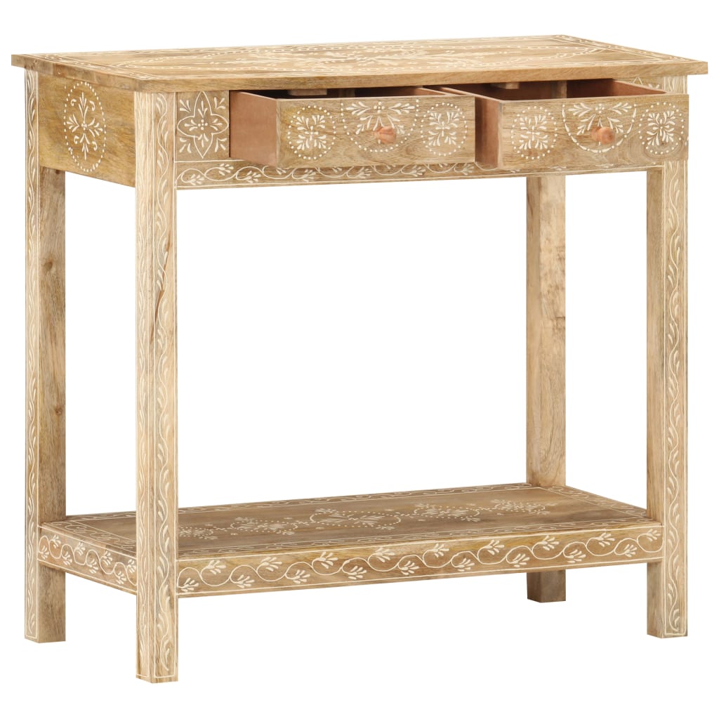 Tavolo Consolle 80x35x74 cm in Legno Massello di Mango - homemem39