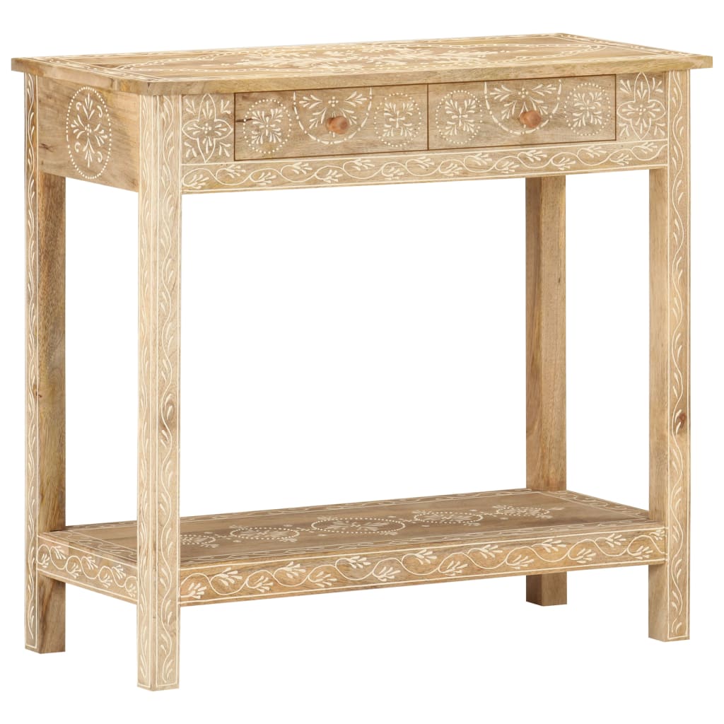 Tavolo Consolle 80x35x74 cm in Legno Massello di Mango - homemem39