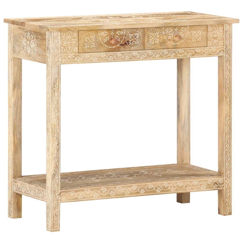 Tavolo Consolle 80x35x74 cm in Legno Massello di Mango - homemem39