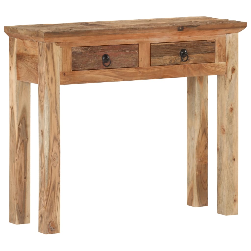 Tavolo Consolle 90,5x30x75cm in Legno di Acacia e di Recupero