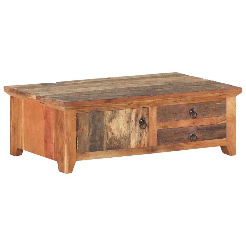 Tavolino da Salotto 90x50x31 cm in Legno Massello di Recupero | homemem39
