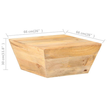 Tavolino Salotto a Forma di V 66x66x30 cm Legno Massello Mango | homemem39