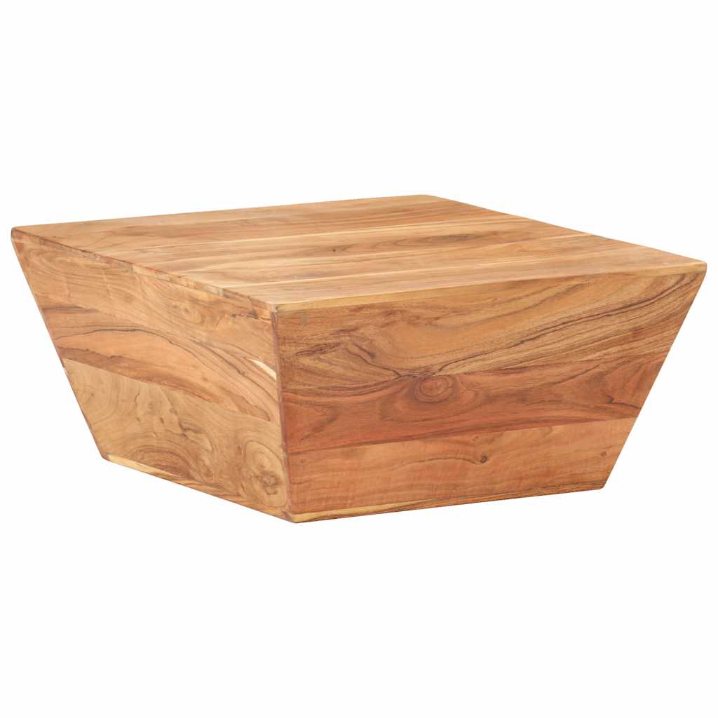 Tavolino Salotto a Forma di V 66x66x30 cm Legno Massello Acacia