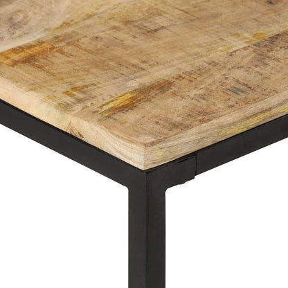 Tavolini da Salotto Impilabili 2 pz in Legno Massello di Mango