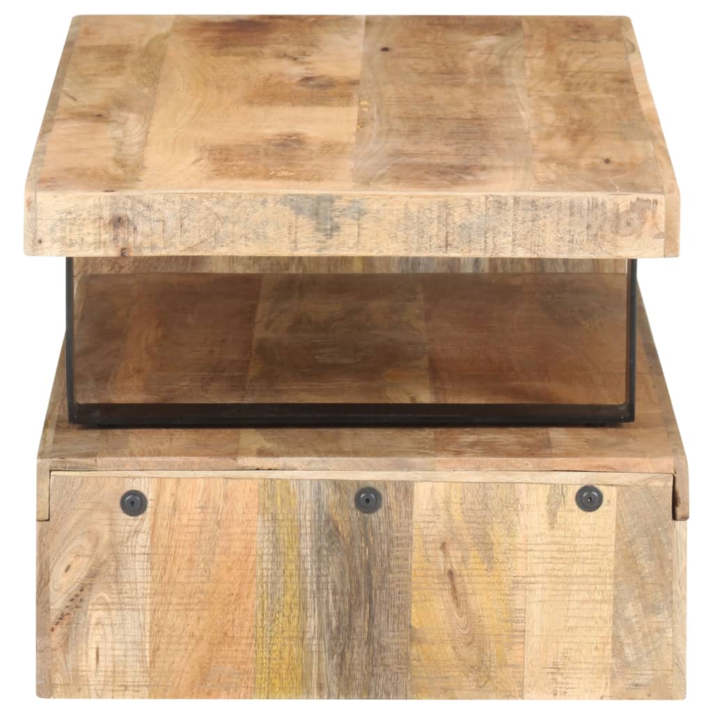 Set Tavolini da Salotto 2 pz in Legno Massello di Mango | homemem39