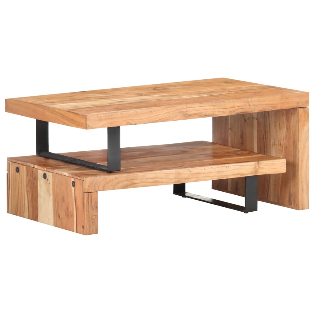 Set Tavolini da Salotto 2 pz in Legno Massello di Acacia | homemem39