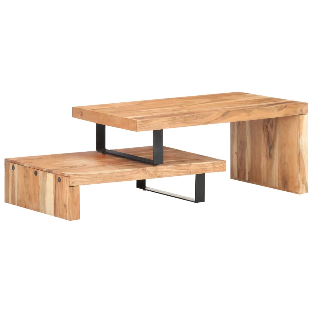 Set Tavolini da Salotto 2 pz in Legno Massello di Acacia | homemem39