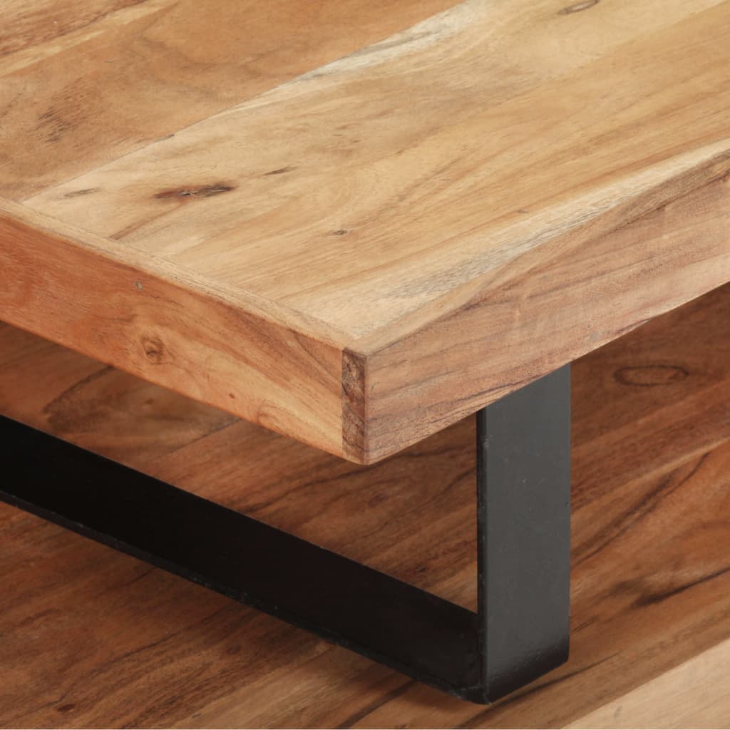 Set Tavolini da Salotto 2 pz in Legno Massello di Acacia | homemem39