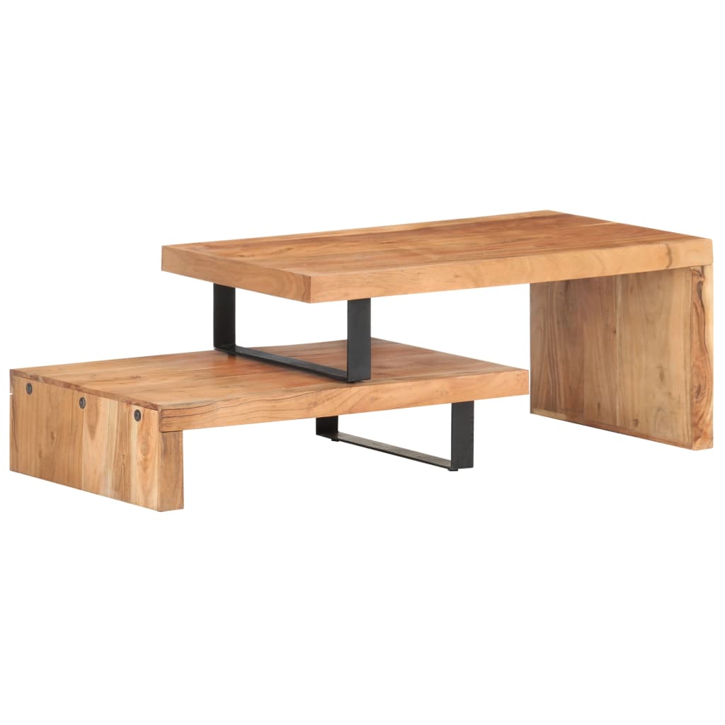 Set Tavolini da Salotto 2 pz in Legno Massello di Acacia | homemem39