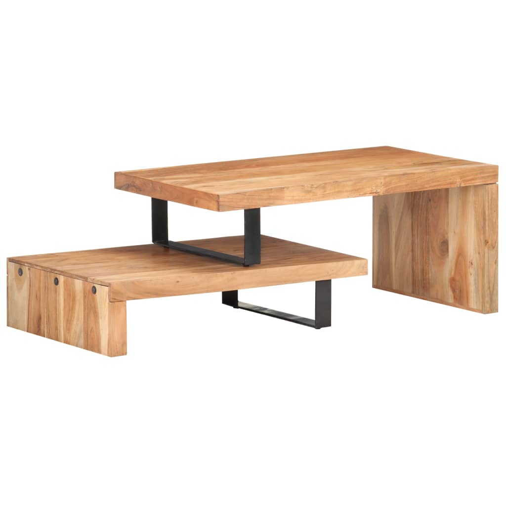 Set Tavolini da Salotto 2 pz in Legno Massello di Acacia | homemem39
