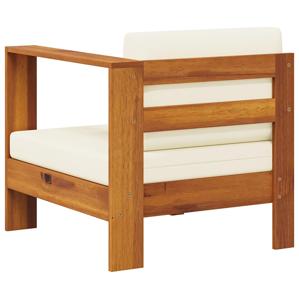 Divano Centrale con 1 Bracciolo Bianco Crema Massello d'Acacia