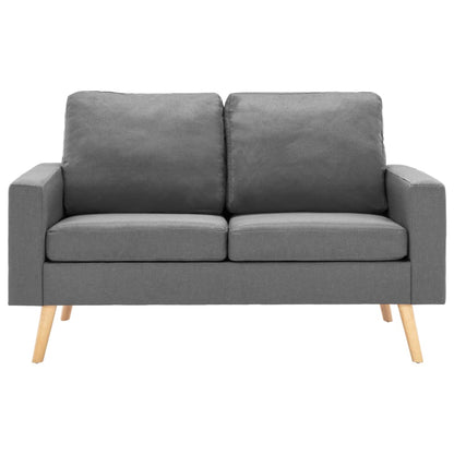 Set di Divani 2 pz in Tessuto Grigio Chiaro | homemem39