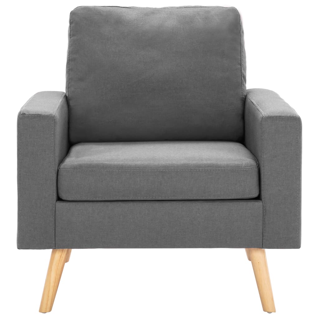 Set di Divani 2 pz in Tessuto Grigio Chiaro | homemem39