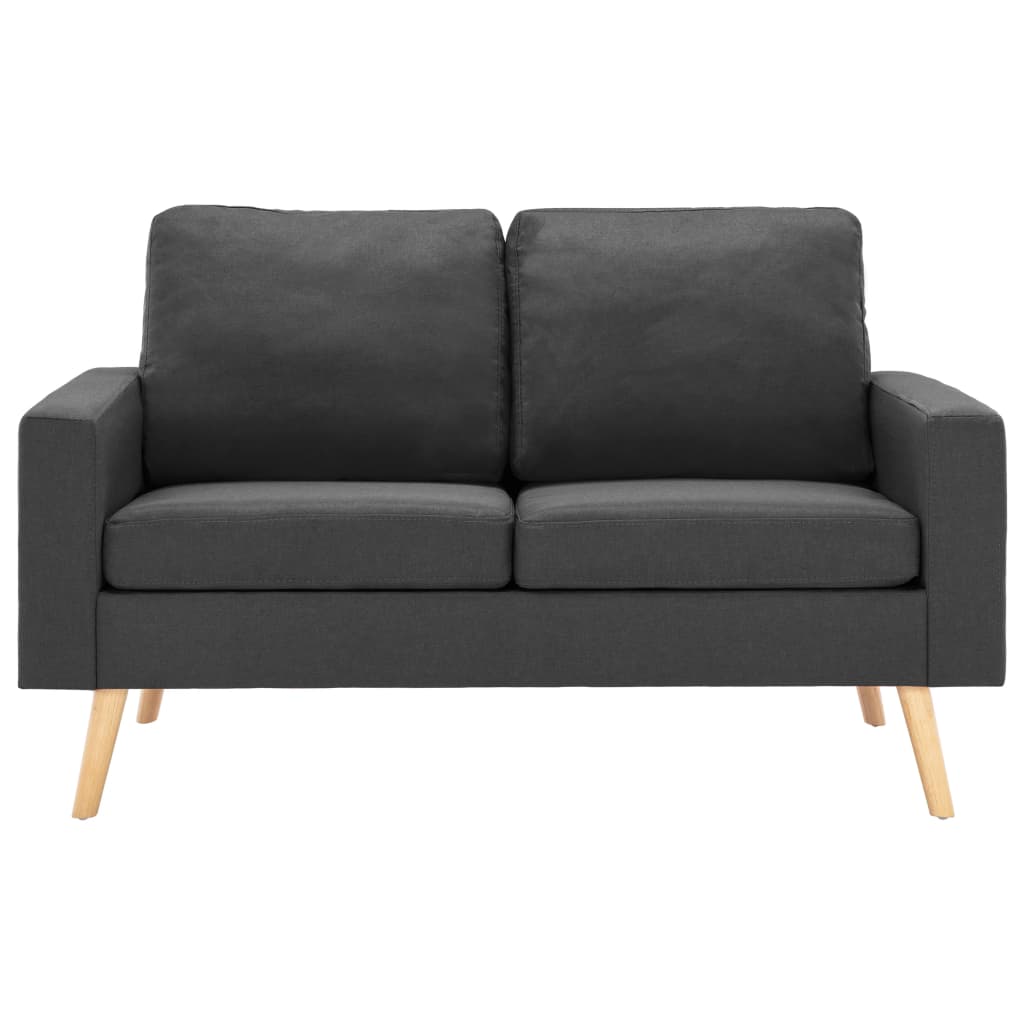 Set di Divani 2 pz in Tessuto Grigio Scuro | homemem39
