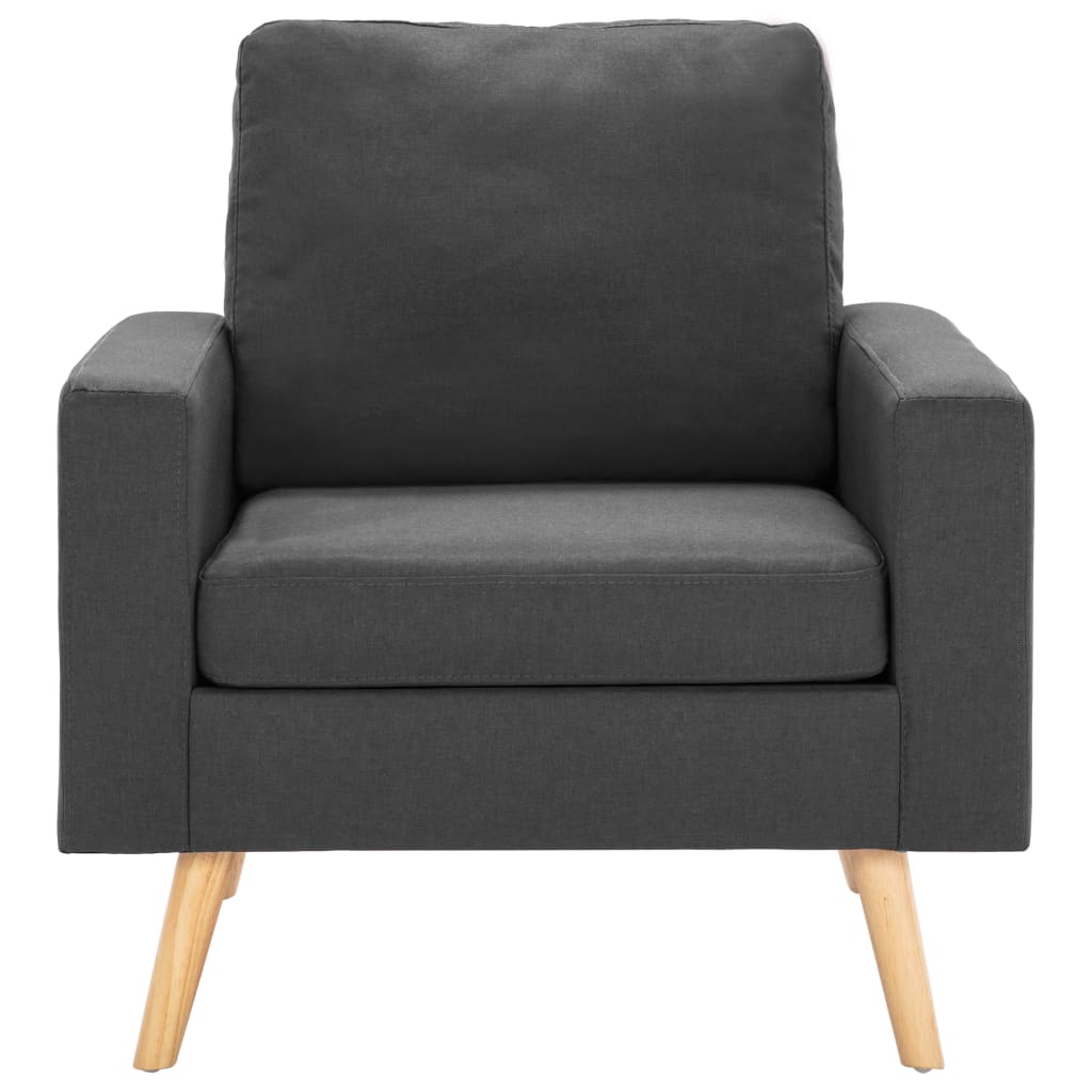Set di Divani 2 pz in Tessuto Grigio Scuro | homemem39