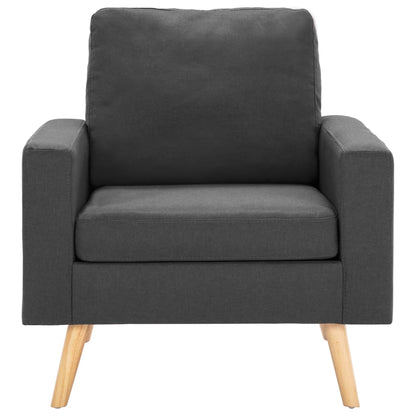 Set di Divani 2 pz in Tessuto Grigio Scuro | homemem39