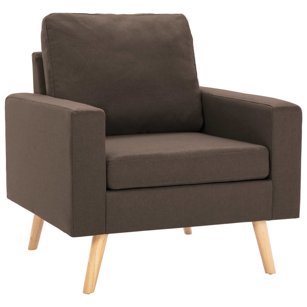 Set Divani 2 pz in Tessuto Marrone | homemem39