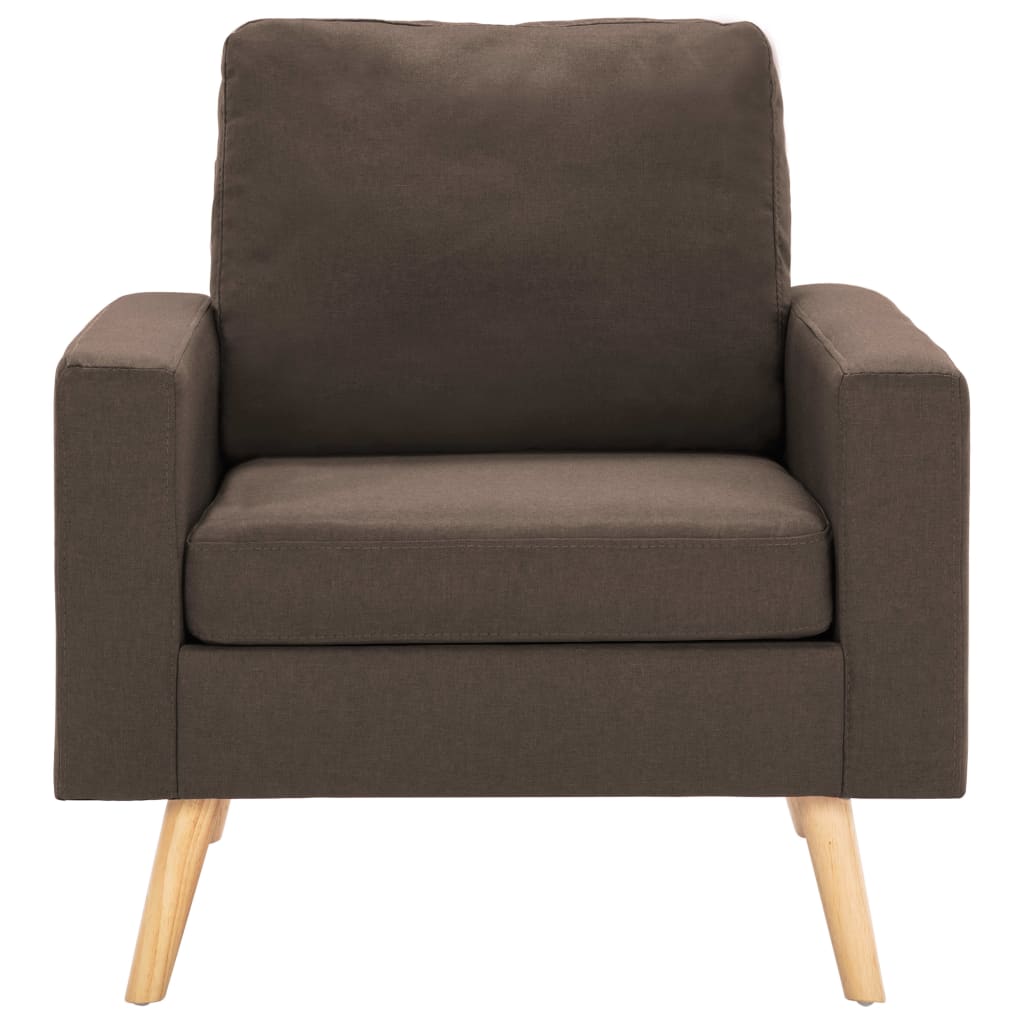Set Divani 2 pz in Tessuto Marrone | homemem39