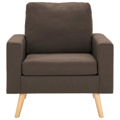 Set Divani 2 pz in Tessuto Marrone | homemem39