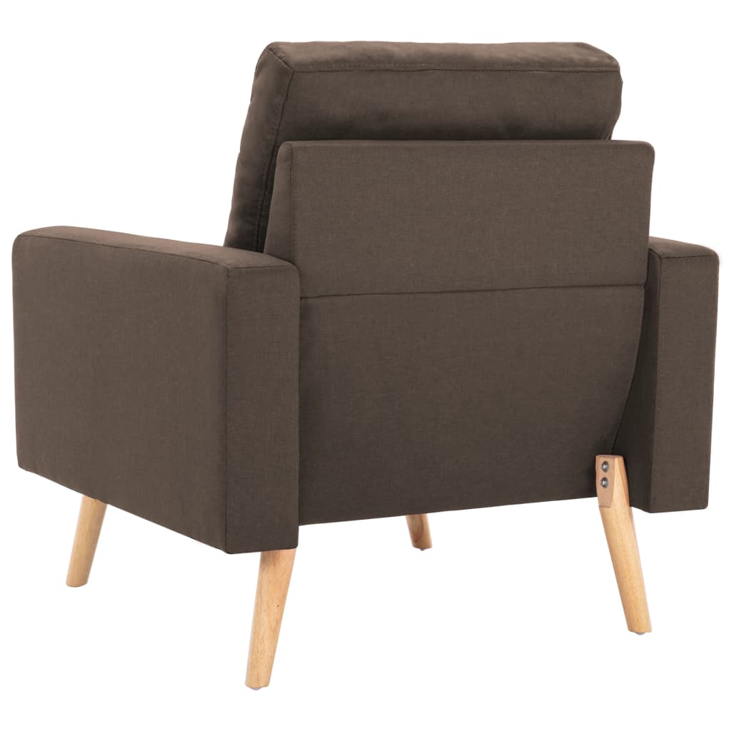 Set Divani 2 pz in Tessuto Marrone | homemem39