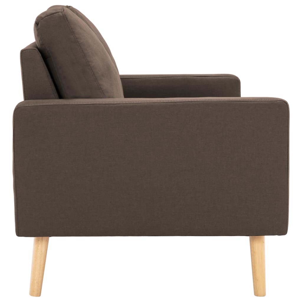 Set Divani 2 pz in Tessuto Marrone | homemem39