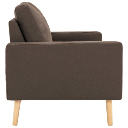 Set Divani 2 pz in Tessuto Marrone | homemem39