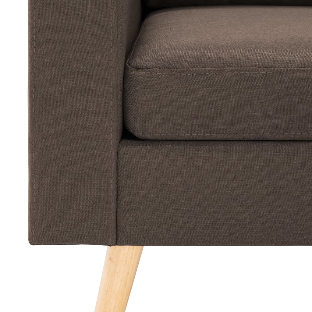 Set Divani 2 pz in Tessuto Marrone | homemem39