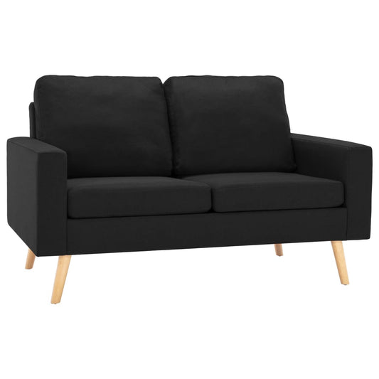 Set Divani 2 pz in Tessuto Nero - homemem39