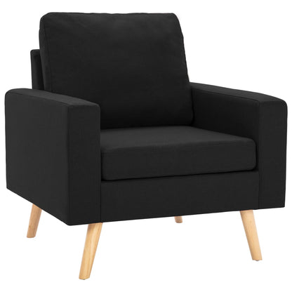 Set Divani 2 pz in Tessuto Nero | homemem39