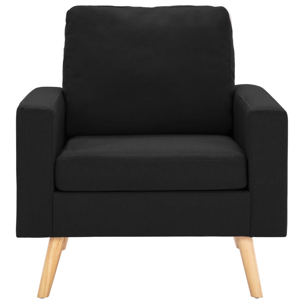 Set Divani 2 pz in Tessuto Nero | homemem39