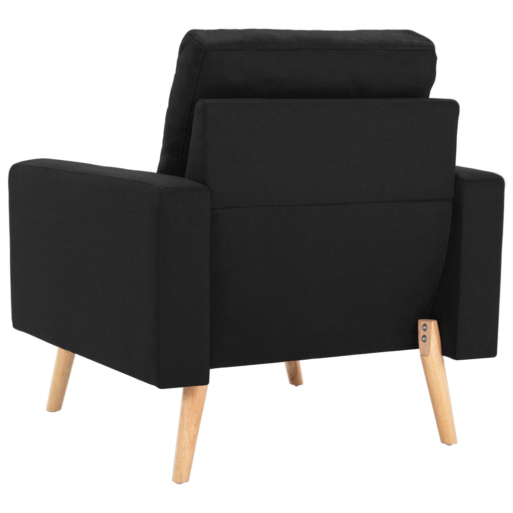 Set Divani 2 pz in Tessuto Nero | homemem39