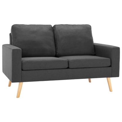 Set di Divani 3 pz in Tessuto Grigio Scuro