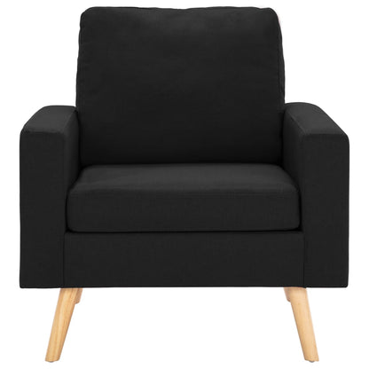Set Divani 3 pz in Tessuto Nero