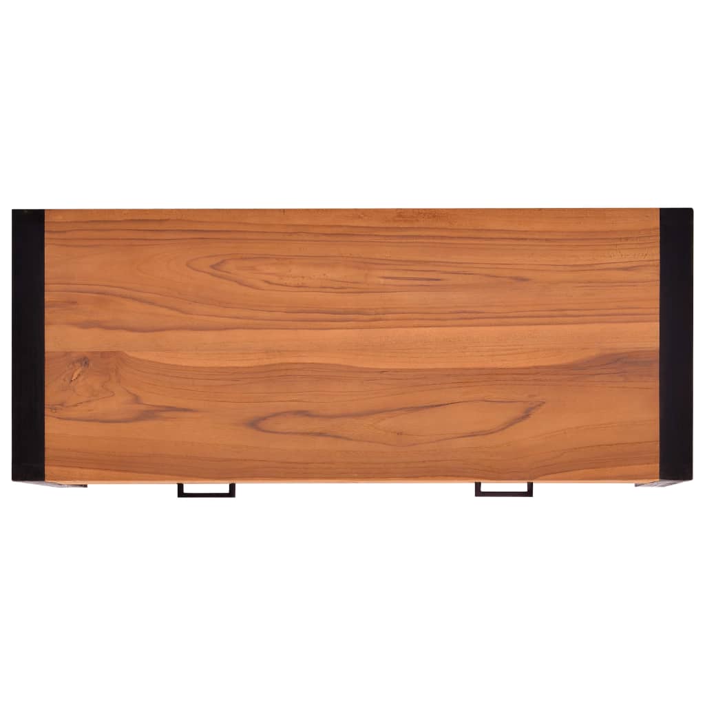 Scrivania con 2 Cassetti 100x40x75 cm in Legno di Teak | homemem39