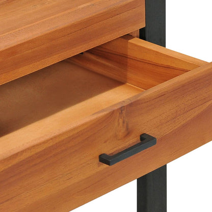 Scrivania con 2 Cassetti 100x40x75 cm in Legno di Teak | homemem39