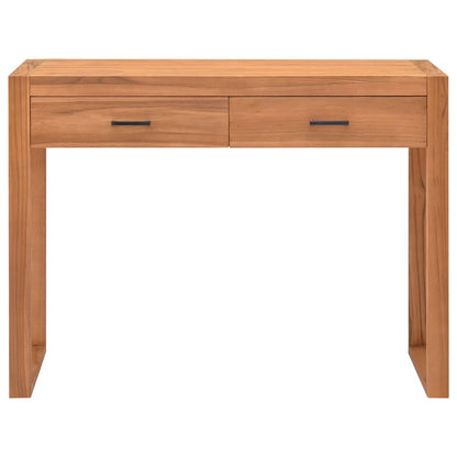 Scrivania con 2 Cassetti 100x40x75 cm in Legno di Teak