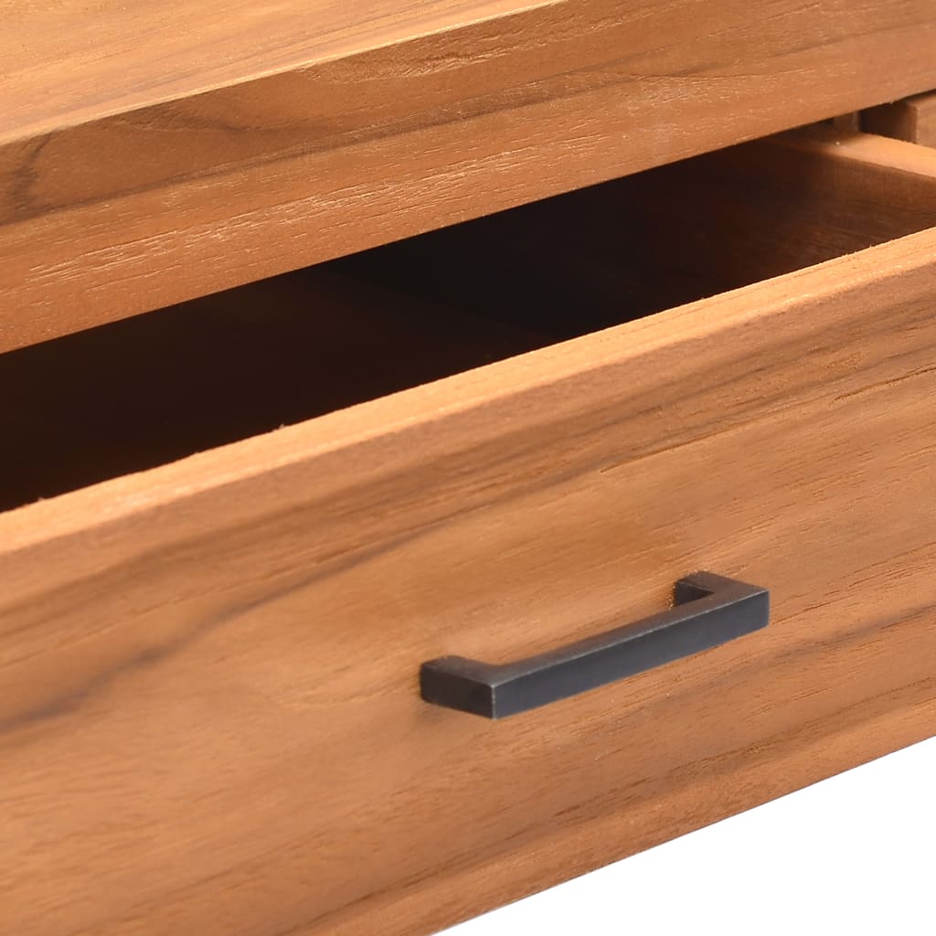 Scrivania con 2 Cassetti 100x40x75 cm in Legno di Teak
