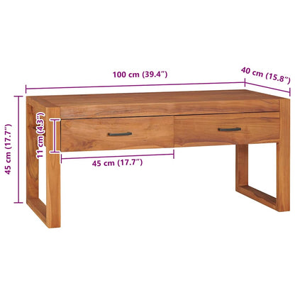 Mobile TV 100x40x45 cm in Legno di Teak - homemem39