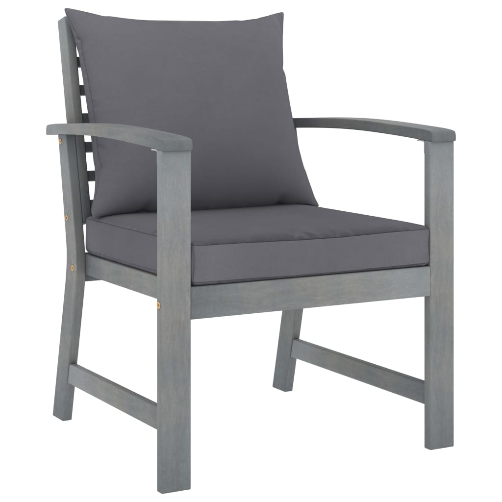 Set Divani da Giardino 4 pz con Cuscini in Massello di Acacia | homemem39