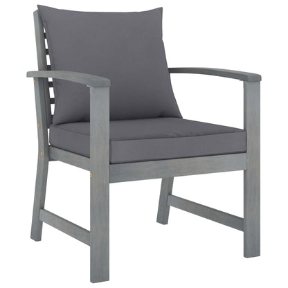 Set Divani da Giardino 4 pz con Cuscini in Massello di Acacia | homemem39