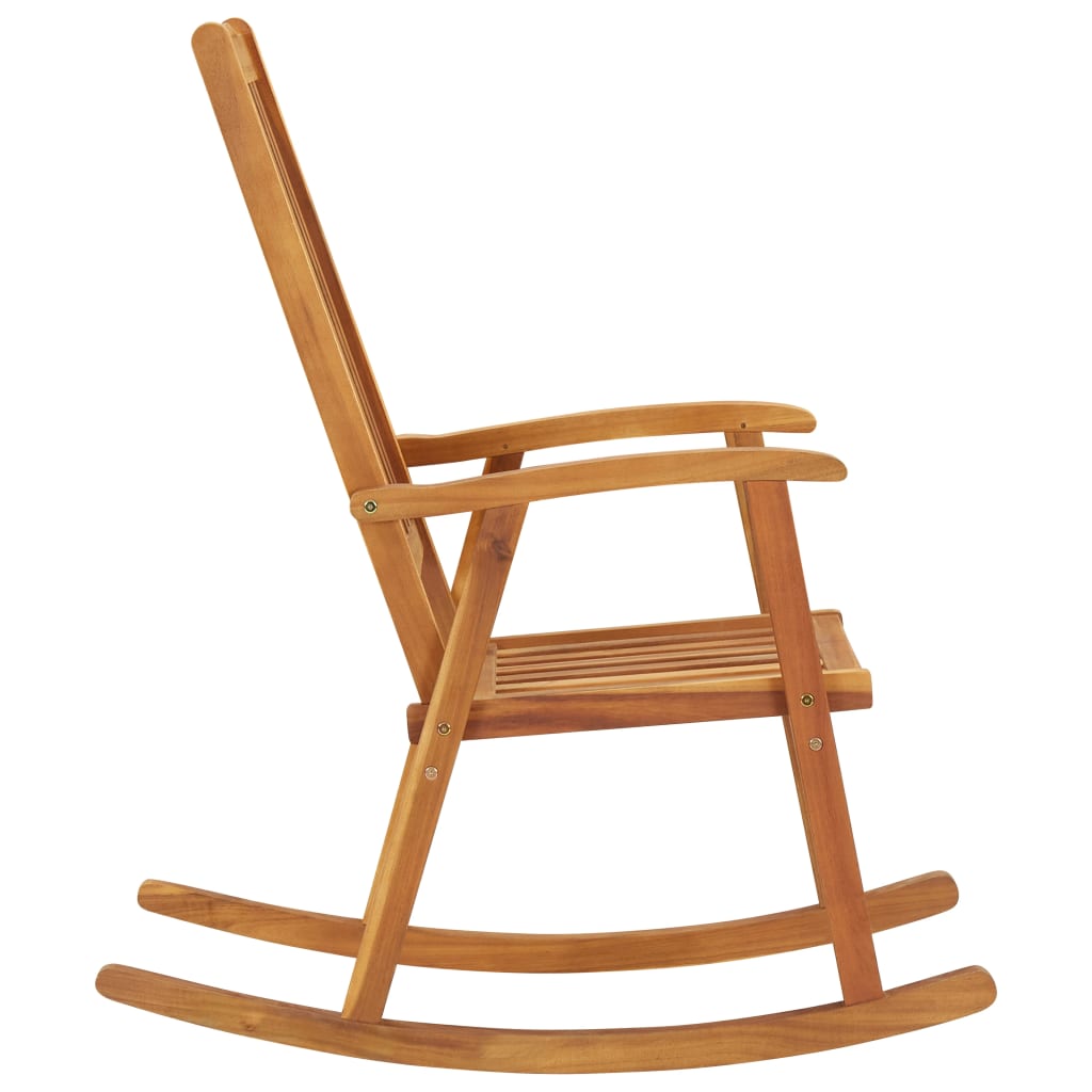 Sedia a Dondolo in Legno Massello di Acacia | homemem39