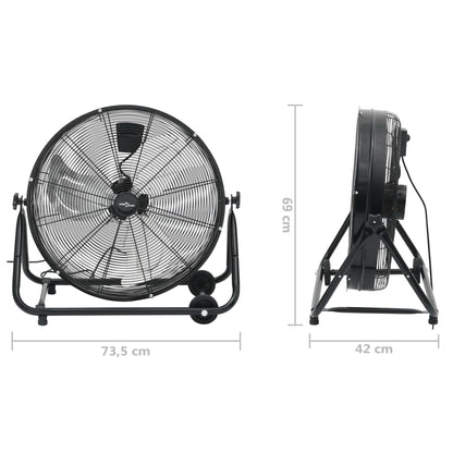 Ventilatore a Tamburo Industriale 60 cm 172,5 W Nero | homemem39
