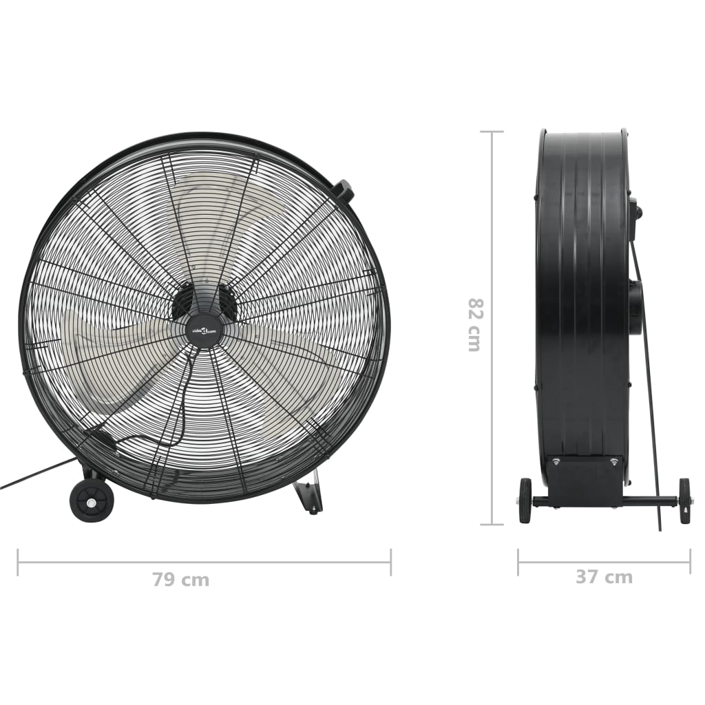 Ventilatore da Pavimento 77 cm 240 W Nero