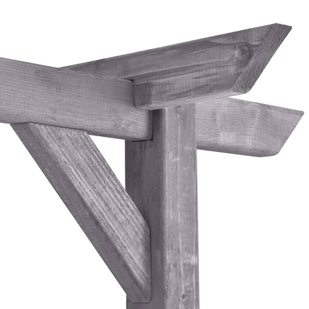 Pergolato da Giardino Grigio 200x40x205 cm in Pino Impregnato | homemem39