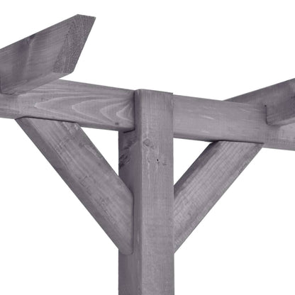 Pergolato da Giardino Grigio 400x40x205 cm in Pino Impregnato | homemem39